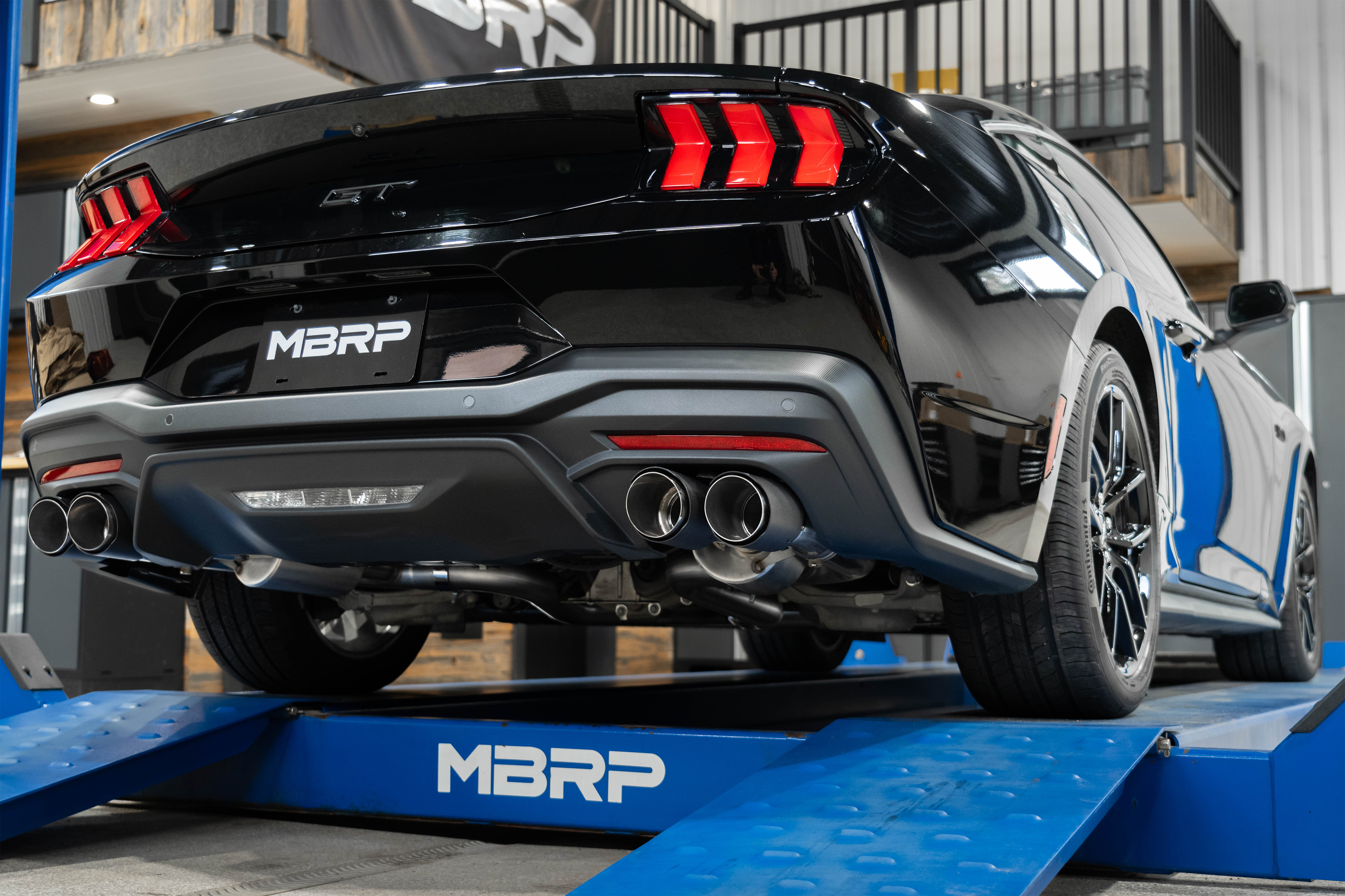 MBRP Exhaust 3in. Cat Back; Quad Rear Exit; T304; CF Tip: Active